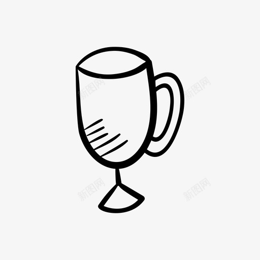 玻璃拿铁马克杯早晨图标svg_新图网 https://ixintu.com 器皿 早晨 早餐 杯子 杯子杯子杯子 爱尔兰咖啡 玻璃拿铁 酒精 饮料 马克杯