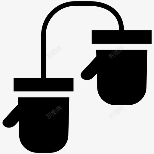 连指手套纱线冬装图标svg_新图网 https://ixintu.com 保暖 冬季手套 冬装 双手 圣诞酷矢量图标 纱线 连指手套 针织 雪地手套