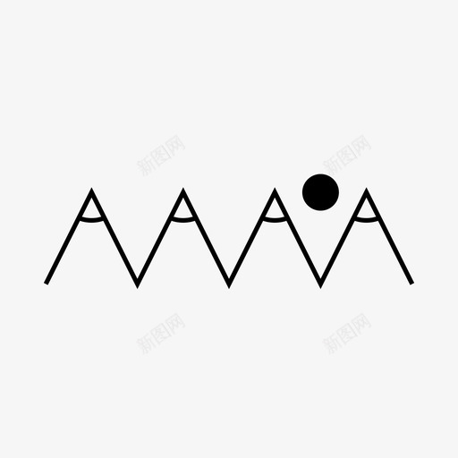 山群峰图标svg_新图网 https://ixintu.com 山 峰 景 群 范围 行 雪盖 顶峰