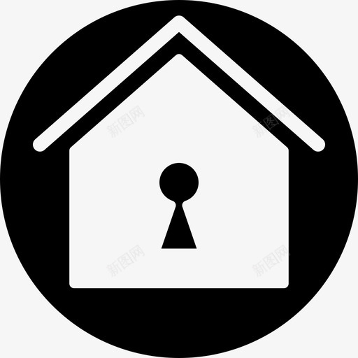 房子里有一个钥匙孔保安监控满了图标svg_新图网 https://ixintu.com 保安 房子里有一个钥匙孔 监控满了