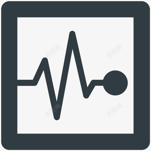 心电图医疗健康冷标图标svg_新图网 https://ixintu.com 医疗健康冷矢量图标 心电图