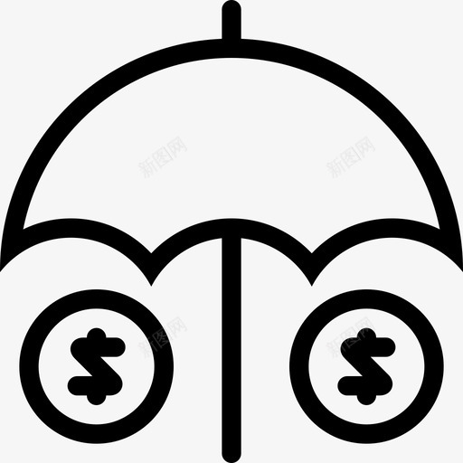 金融保险投资资金图标svg_新图网 https://ixintu.com 保护 天气 天气保险概述 投资 资金 金融保险 雨伞