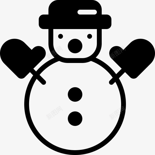 雪人圆形融化图标svg_新图网 https://ixintu.com 圆形 圣诞节 圣诞节字形图标 建筑 有趣 胡萝卜 融化 装饰 雪人