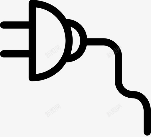 插头充电电力图标svg_新图网 https://ixintu.com 充电 墙壁 打开电源 插头 插座 生态 电力 电源 能源