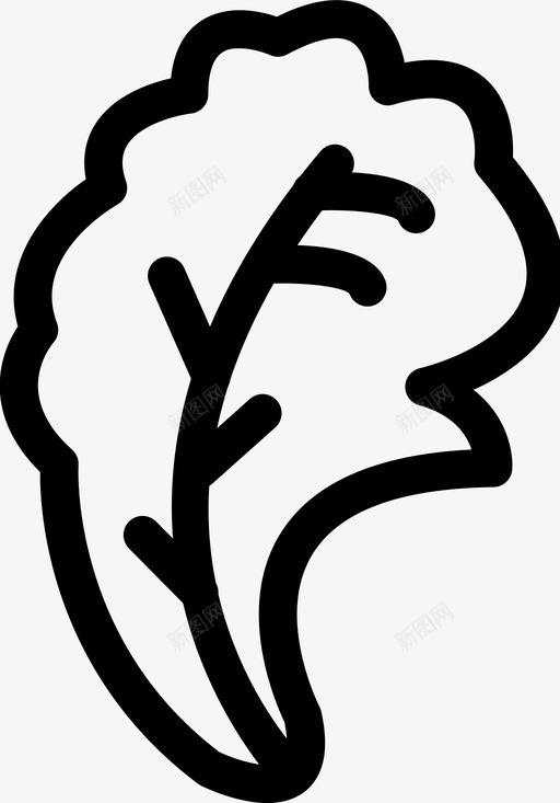 莴苣叶蔬菜沙拉图标svg_新图网 https://ixintu.com 减肥餐 叶子 吃 好吃 新鲜 沙拉 美食家 花园 莴苣叶 蔬菜 食物