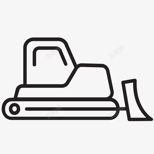 推土机卡车和重型机械图标svg_新图网 https://ixintu.com 卡车和重型机械 推土机