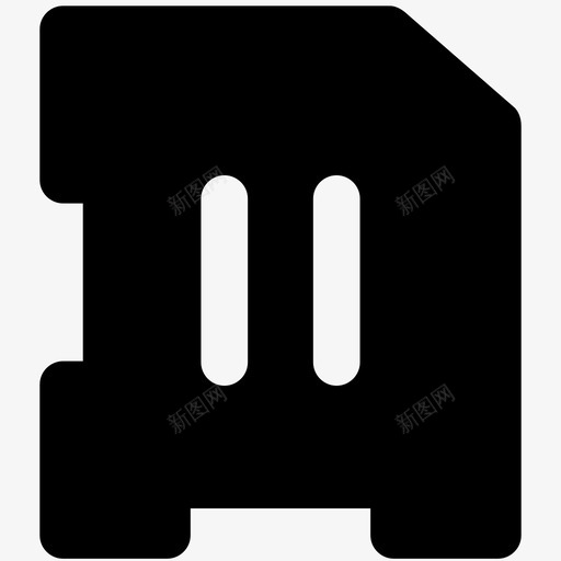 sd卡多媒体加粗实心图标svg_新图网 https://ixintu.com sd卡 多媒体加粗实心图标