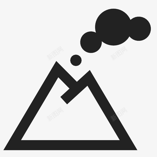 火山顶部岩石图标svg_新图网 https://ixintu.com 夏威夷 山脉 岩石 水 海洋 火 火山 熔岩 爆炸 顶部