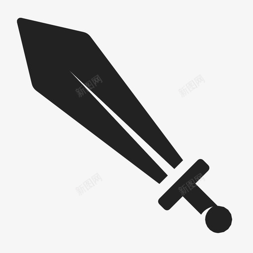 剑银色锋利图标svg_新图网 https://ixintu.com 刀 剑 剑柄 武器 金 银色 锋利