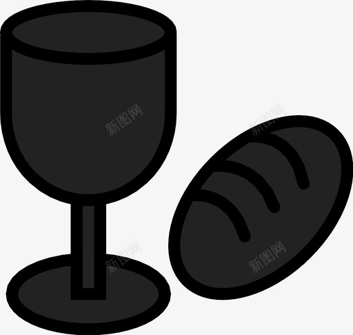 圣餐象征仪式图标svg_新图网 https://ixintu.com 仪式 信仰 圣洁 圣餐 宗教 葡萄酒 象征 面包