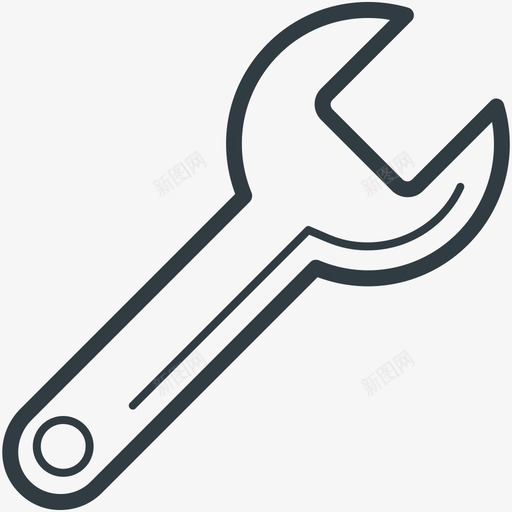 扳手修理工具车库工具图标svg_新图网 https://ixintu.com 修理工具 扳手 技工 构造矢量线图标 车库工具 配置