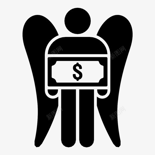 天使投资人帮助者礼物图标svg_新图网 https://ixintu.com 匿名者 商人 天使投资人 帮助者 捐赠者 援助者 礼物 美元