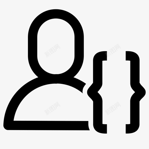 用户开发者网络作家网页师图标svg_新图网 https://ixintu.com 使独特 插图 支架 用户开发者 用户界面所有你需要的 界面 程序员 编码器 网络作家 网页设计师