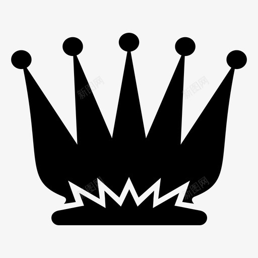 皇后黑皇后城堡图标svg_新图网 https://ixintu.com 城堡 棋子 游戏 王冠 皇后 策略 象棋 黑棋皇后 黑皇后