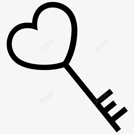 心形键保存爱的标志图标svg_新图网 https://ixintu.com 保存 做我的 心形键 心的钥匙 情人节 爱情和浪漫线图标 爱的标志 爱的钥匙 锁
