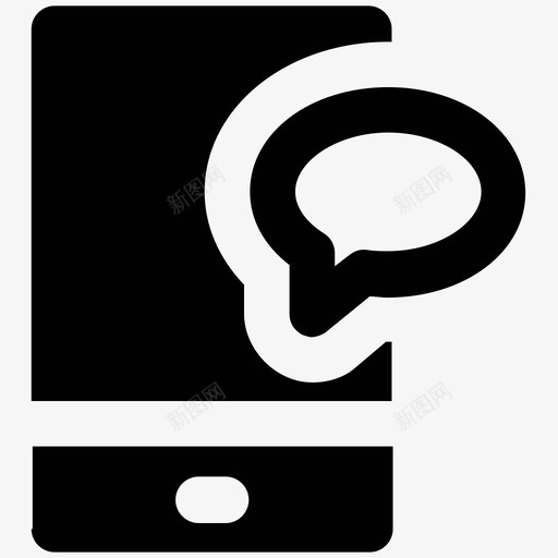 移动聊天交易大胆的固体图标svg_新图网 https://ixintu.com 交易大胆的固体图标 移动聊天