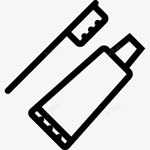 牙刷和牙膏预防口腔护理图标svg_新图网 https://ixintu.com 医疗大纲 口腔护理 清洁 牙刷和牙膏 牙医 牙齿护理 蛀牙 预防