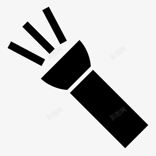 手电筒闪光发光二极管图标svg_新图网 https://ixintu.com 发光 发光二极管 手电筒 灯 灯泡 照明 电池 闪光