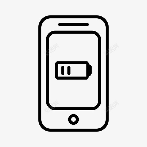 半电池电源手机图标svg_新图网 https://ixintu.com 50智能手机和图标 chthonic数字 充电 半电池 天堂粒子 当前 手机 日记 时间表 电源