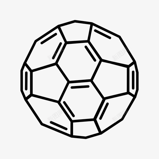 富勒烯球体分子图标svg_新图网 https://ixintu.com buckyball connect hold 六边形 分子 富勒烯 球体 科学与研究