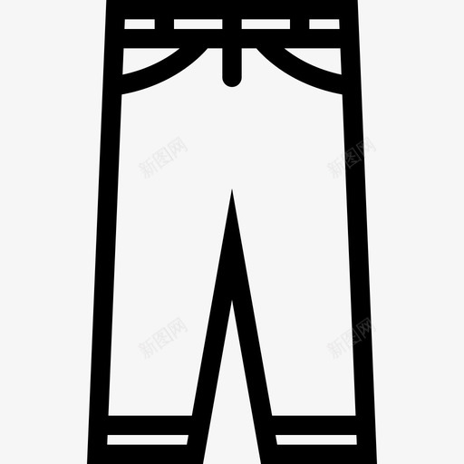 裤子衣服拉链图标svg_新图网 https://ixintu.com 休闲服 口袋 拉链 服装店 服装轮廓2 腰带 衣服 裤子 配件 长款 鞋类