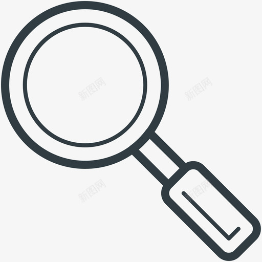 放大镜科技线图标svg_新图网 https://ixintu.com 放大镜 科技矢量线图标