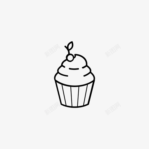 纸杯蛋糕糖糕点图标svg_新图网 https://ixintu.com 厨师 烹饪工具 甜点 生日 糕点 糖 糖霜 纸杯蛋糕 聚会 食物