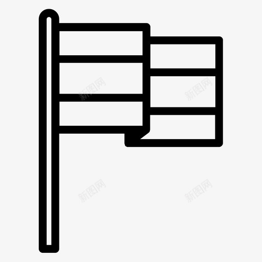 旗帜挥舞棍子图标svg_新图网 https://ixintu.com 国家 国籍 地点 布 挥舞 旗帜 木 标准 棍子 演示