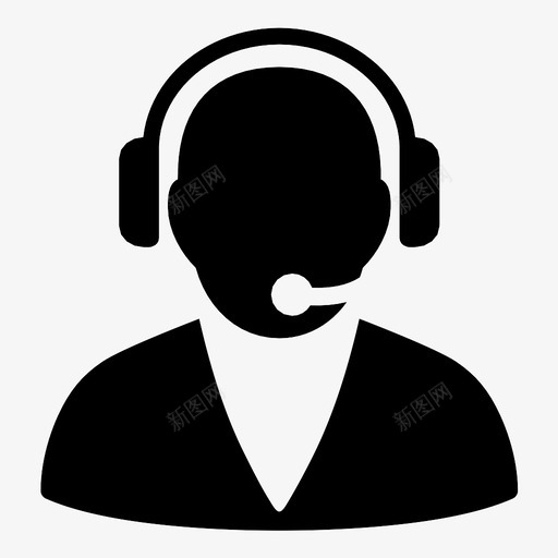 客户服务专业人员个人图标svg_新图网 https://ixintu.com 专业人员 个人 公司 助理 匡威 客户服务 帮助台 耳机 讲话 麦克风