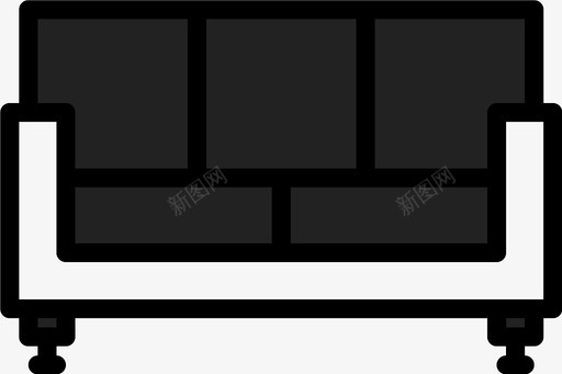 双人沙发图标svg_新图网 https://ixintu.com 双人沙发