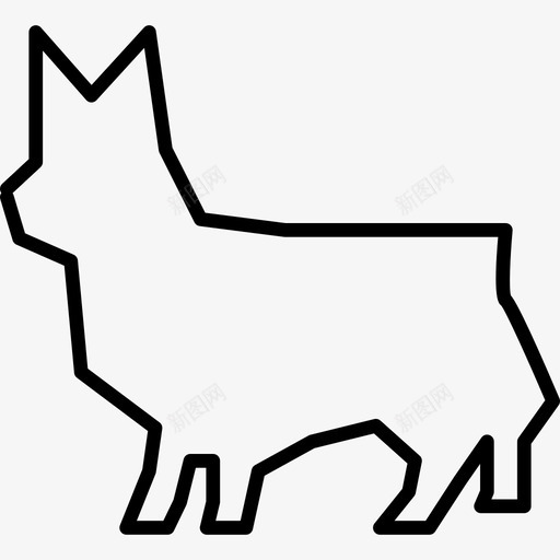 猫的几何轮廓动物几笔图标svg_新图网 https://ixintu.com 几笔 动物 猫的几何轮廓