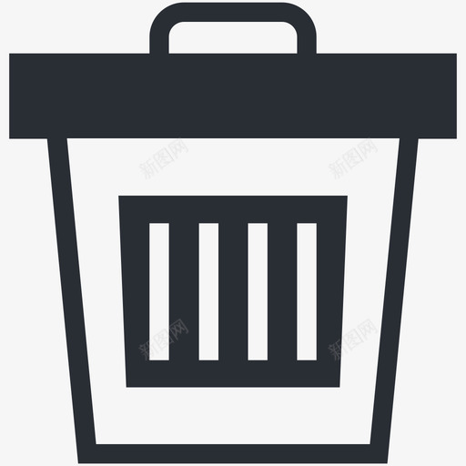 垃圾箱商业和办公室图标svg_新图网 https://ixintu.com 商业和办公室图标 垃圾箱