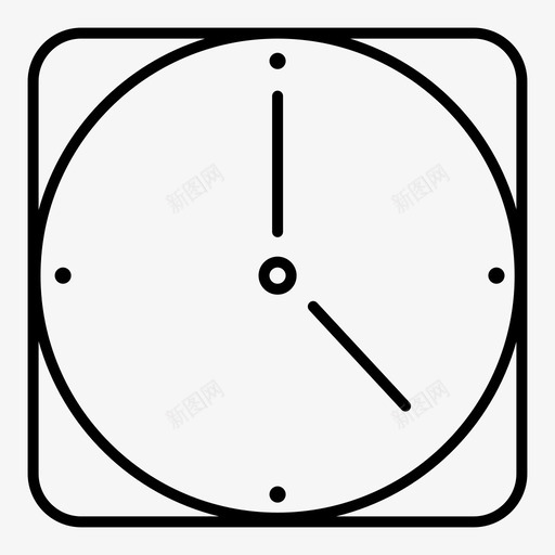 时钟边界小时图标svg_新图网 https://ixintu.com 分钟 基本图标集 小时 手表 日程表 时钟 时间 计时器 边界 限制