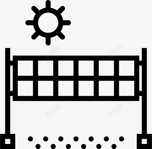 沙滩排球阳光夏日图标svg_新图网 https://ixintu.com smashicons旅游大纲 团体活动 夏日 娱乐 沙滩排球 海边 消遣 运动 阳光