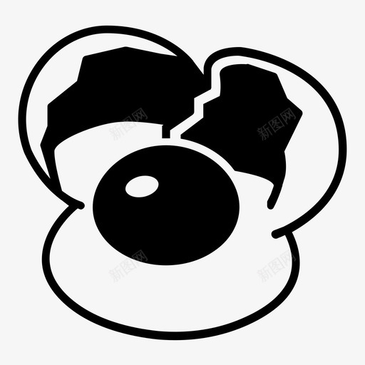 鸡蛋盘子配料图标svg_新图网 https://ixintu.com 母鸡 浓烈 烘焙 烹饪 盘子 碎裂 配料 食物 食用 鸡蛋