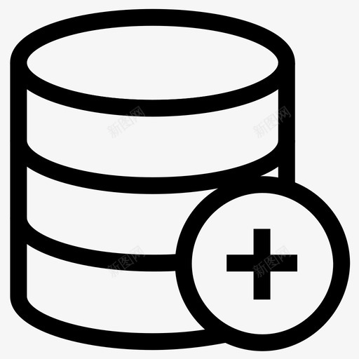 添加数据库云存储计算机图标svg_新图网 https://ixintu.com ui图标 web主机 云存储 信息技术 创建 添加数据库 网络服务器 计算机