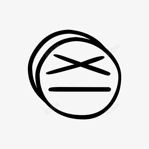 中立冷漠情绪图标svg_新图网 https://ixintu.com 不为所动 中立 冷漠 嘴 情绪 扑克脸 画表情 直 眼睛 脸