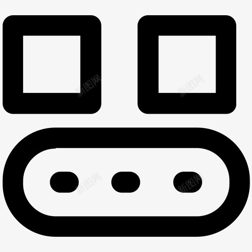 传送带物流配送加粗线图标svg_新图网 https://ixintu.com 传送带 物流配送加粗线图标