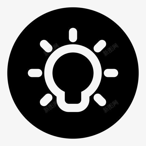 灯光按钮播放控制黑色图标svg_新图网 https://ixintu.com 播放控制黑色 灯光按钮