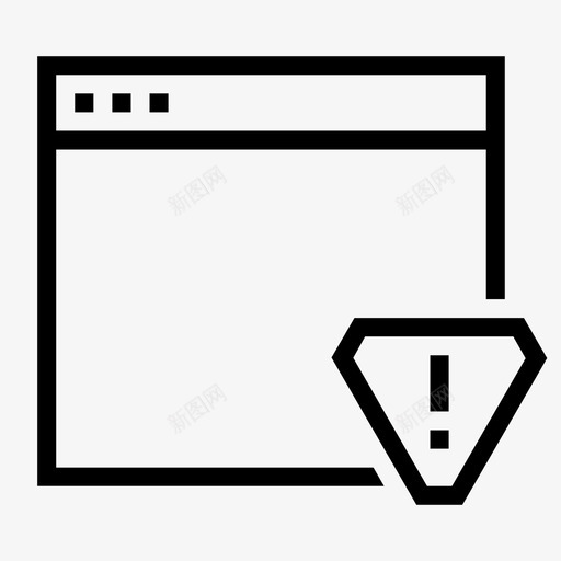 警告窗口害怕图标svg_新图网 https://ixintu.com 不祥 危险 害怕 应用程序 恐惧 界面 窗口 角界面 警告 黄色