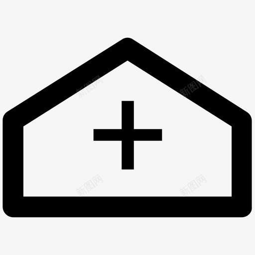 医院标志健康粗体线图标svg_新图网 https://ixintu.com 健康粗体线图标 医院标志