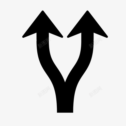 分开做两个两个方向图标svg_新图网 https://ixintu.com 不是一个 两个方向 做两个 分割 分开 引导 断开 方向 箭头 连接