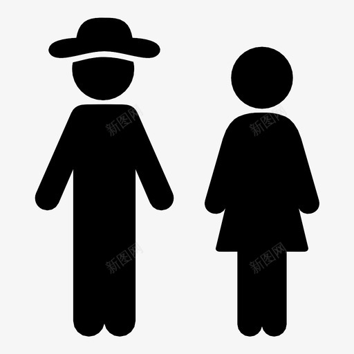 先生和女士用户人图标svg_新图网 https://ixintu.com 人 人类家庭 他 先生和女士 团体 夫妇 她 婚姻 帽子 用户 衣服