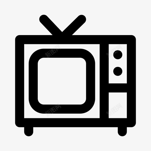 电视精品电视小电视图标svg_新图网 https://ixintu.com 传播 大电视 好电视 小电视 电影 电视 精品电视 红色电视