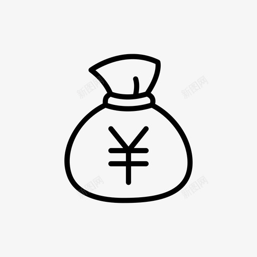 钱袋日元价值图标svg_新图网 https://ixintu.com 人民币 价值 国库 日元 赌注 金额 钱袋