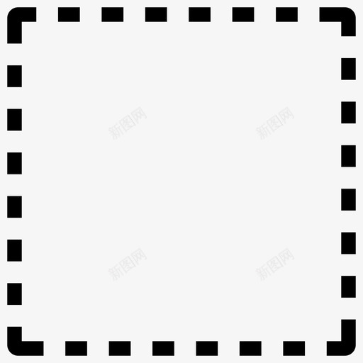 空的没有的正方形的图标svg_新图网 https://ixintu.com 正方形的 没有的 空的 虚线图 虚线框