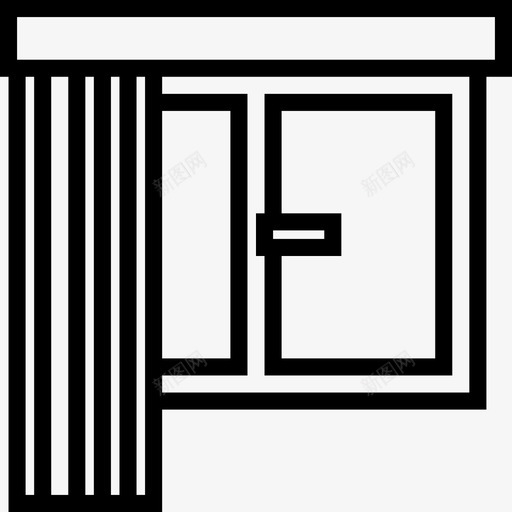 内窗墙景图标svg_新图网 https://ixintu.com clos courtain smashicons户型轮廓 内窗 墙 开 户 景 玻璃