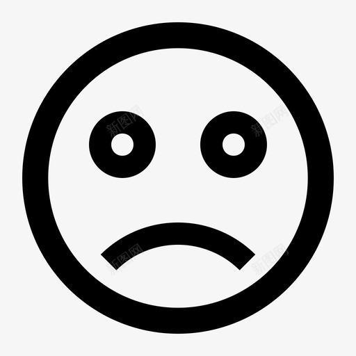 悲伤不开心的脸痛苦图标svg_新图网 https://ixintu.com 不开心的脸 忧郁 悲伤 情绪 抑郁 无表情 用户界面所有你需要的 痛苦