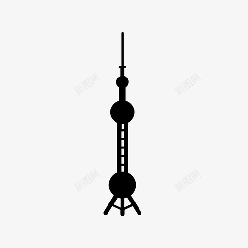 东方明珠电视塔旅游信号图标svg_新图网 https://ixintu.com 上海 东方明珠 东方明珠电视塔 信号 建筑 旅游 火箭 热点 网络 靶场