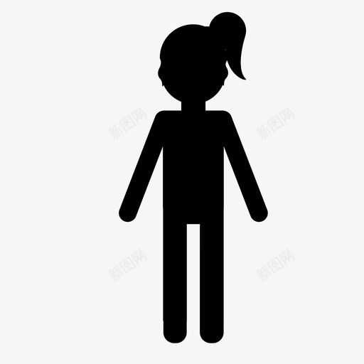 女孩孩子女儿图标svg_新图网 https://ixintu.com 女人 女儿 女士 女孩 姐姐 孩子